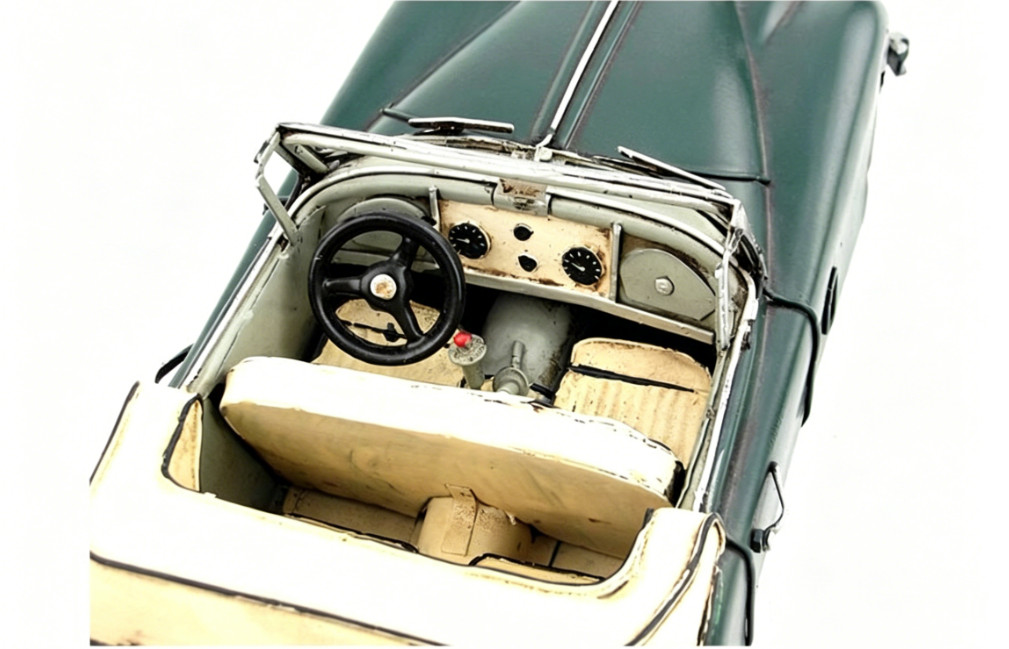 32CM Handmade Antique 1595 XK150 Speedster Sports Car Tin Metal Reproduction