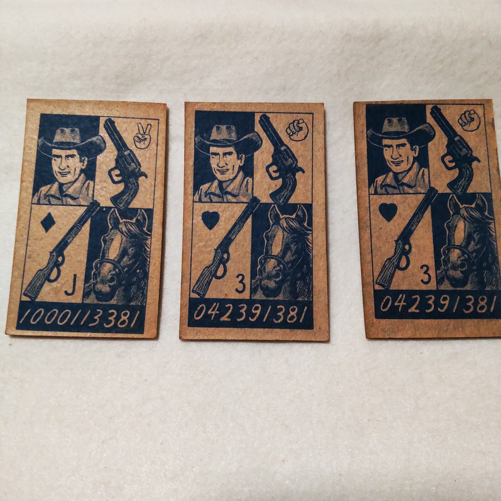 Vintage rare 60s-The Rifleman Menko Set – Classic Western TV, set of 12 Cards