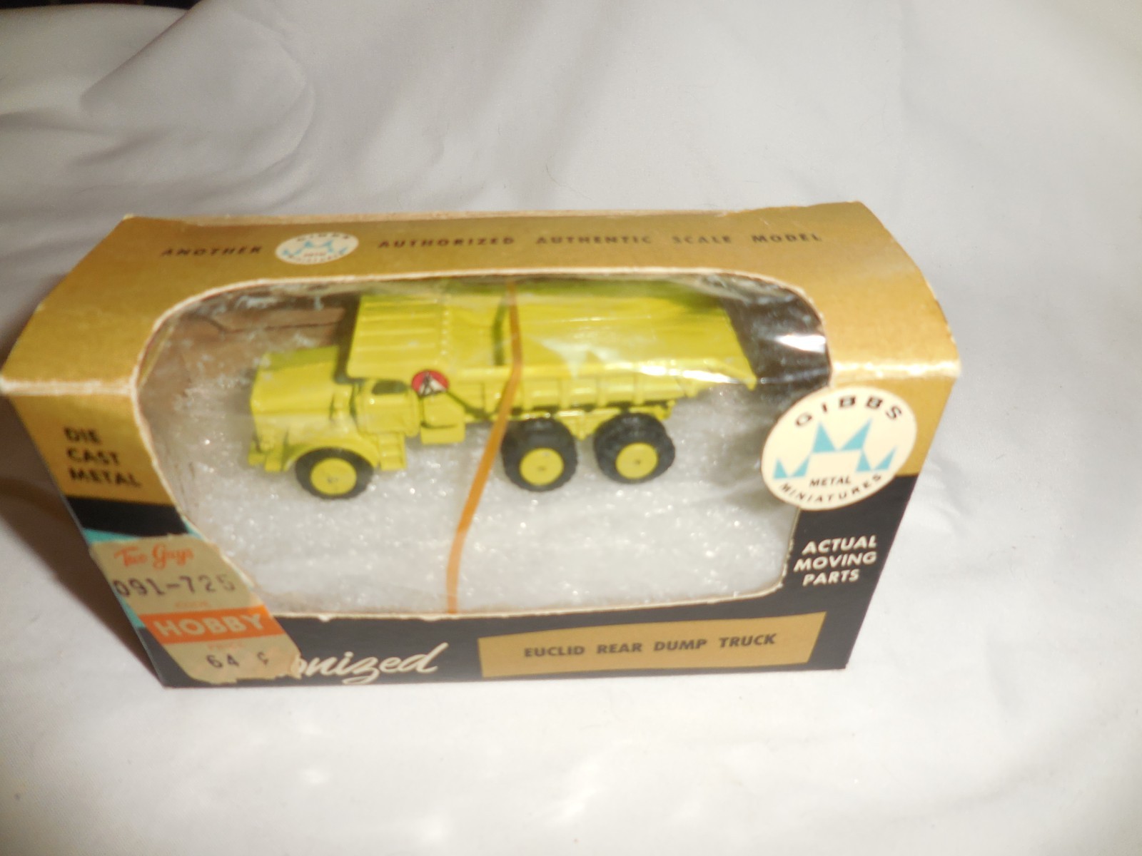 Vintage Gibbs Metal Miniatures Euclid Rear Dump Truck