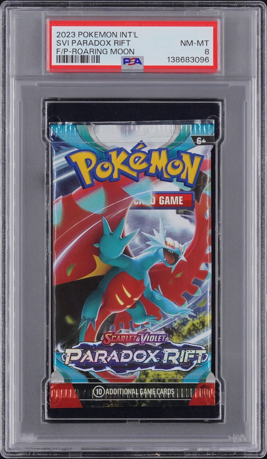 2023 Pokémon Paradox Rift Pack ROARING MOON Art PSA {8} NM- MINT