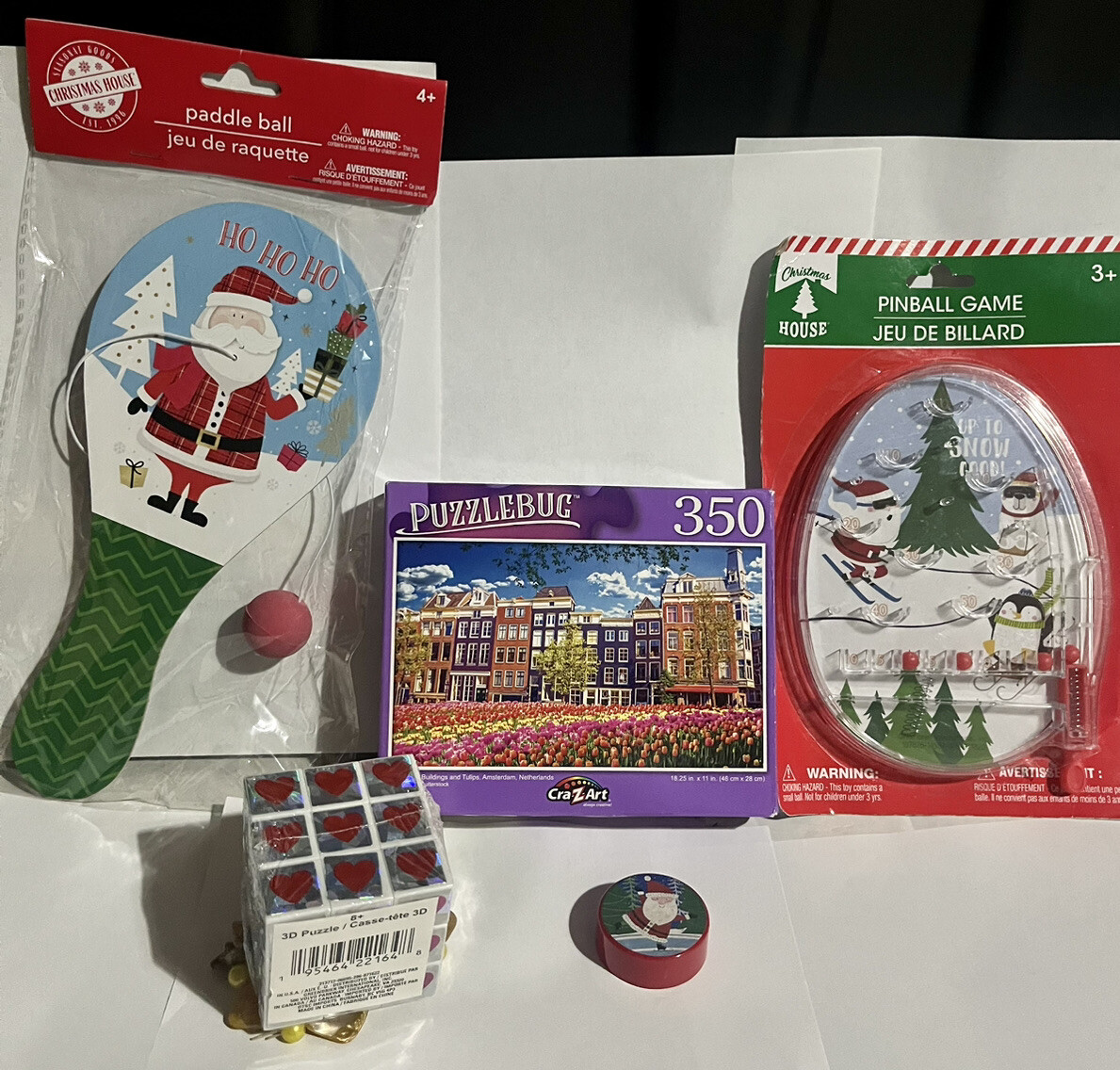 Christmas Pinball Game & Jolly Fun Pack Collection, New ( 5 Piece ) 3 Year & Up