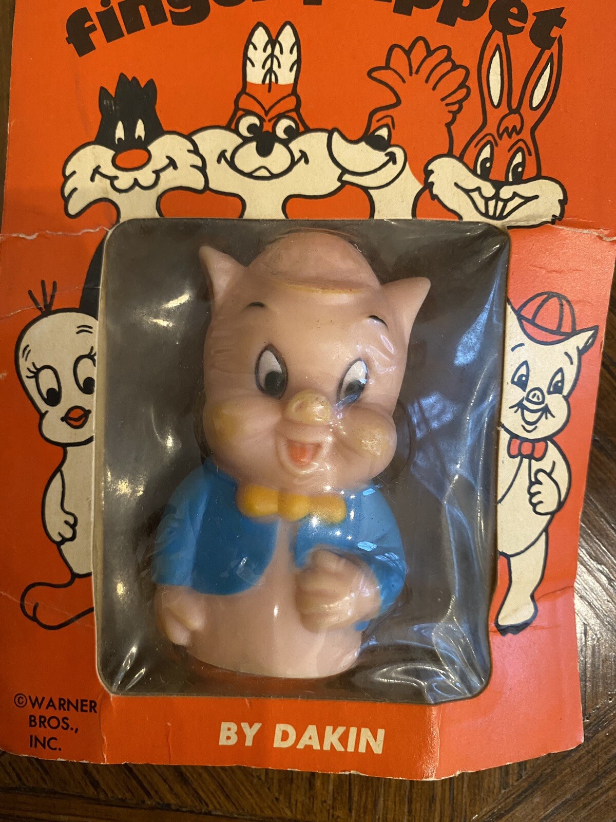 Circa 1968 Porky Pig Dankin Finger Puppet Unopened in Original Package!