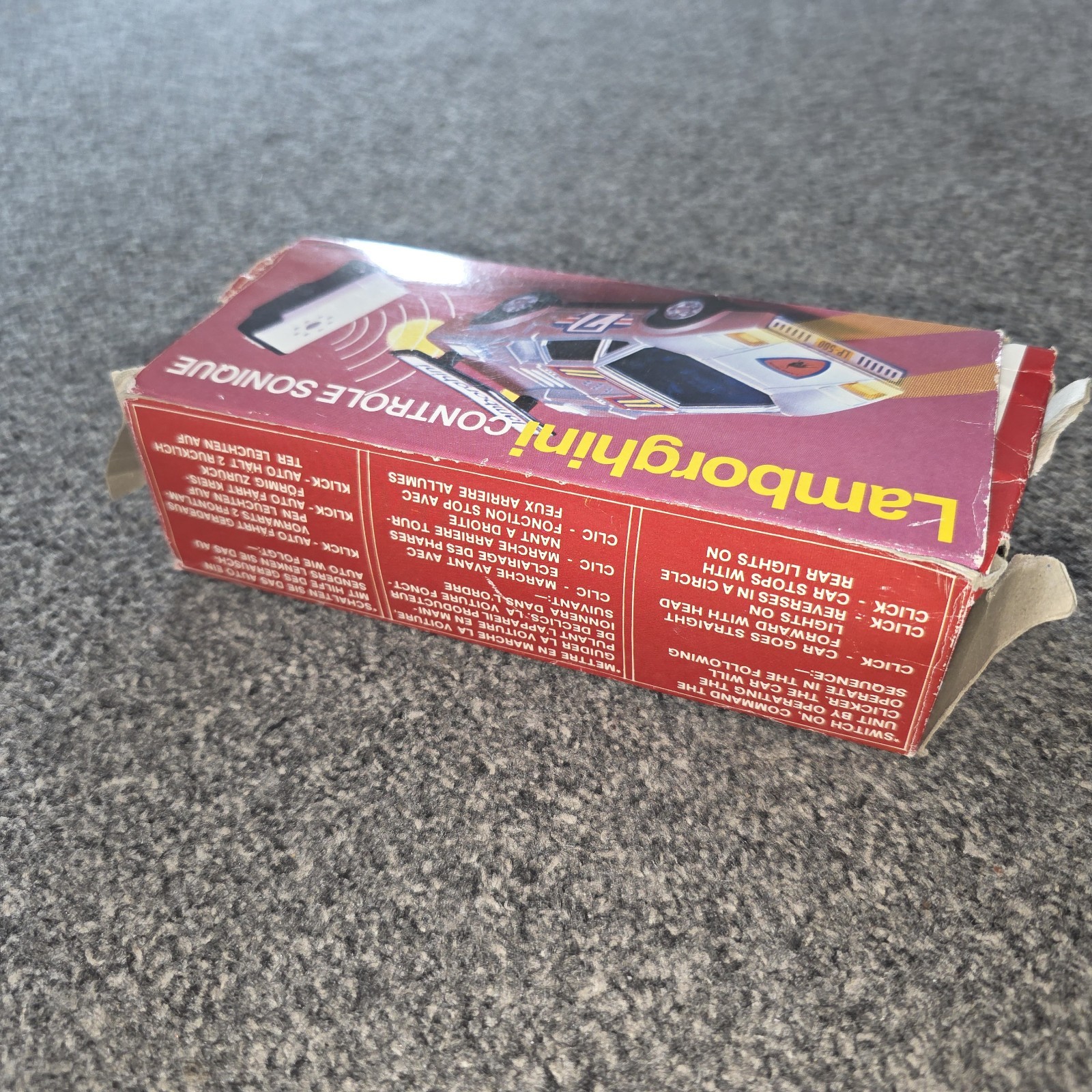 Vintage Lamborghini LP-500 Sonic Control Light Up Click RC Car Boxed Singapore