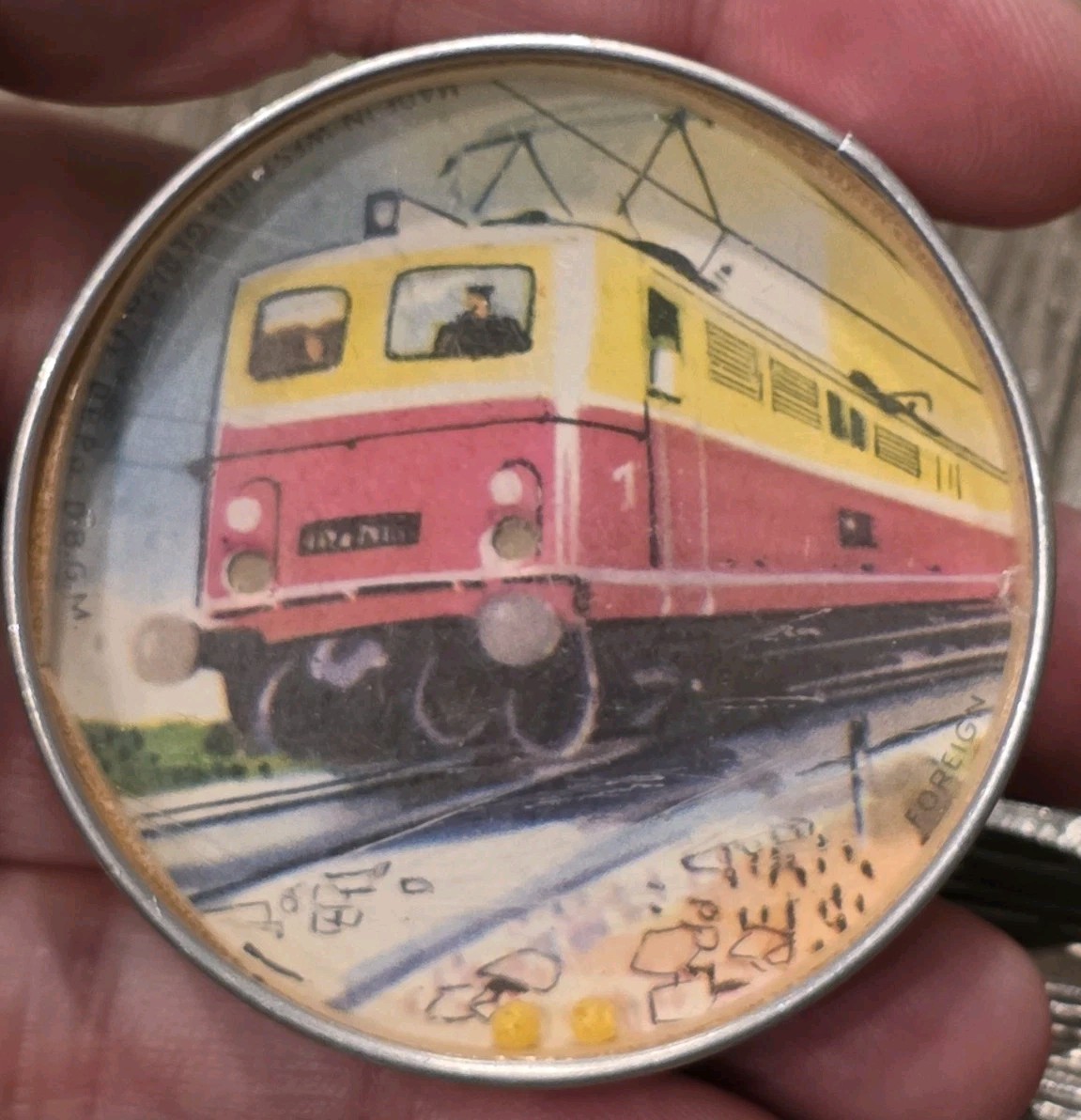 Antique Vintage Rare Dexterity Game West Germany 1950’s Train Locomotive