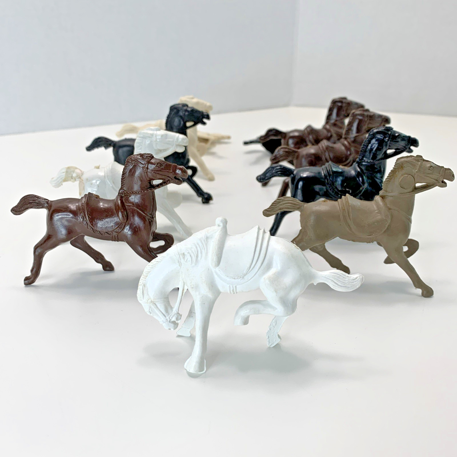1950s Bergen & LIDO Horses ~ Plastic 54mm Series