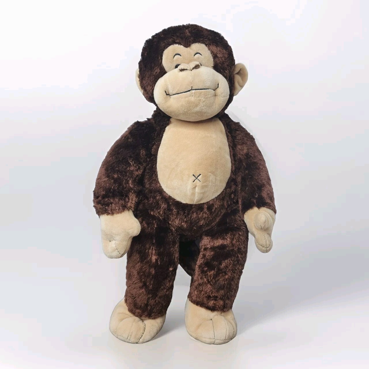 Build A Bear Smiley Monkey Plush Brown 17” Soft Eyes 2017 Stuffed Animal Toy