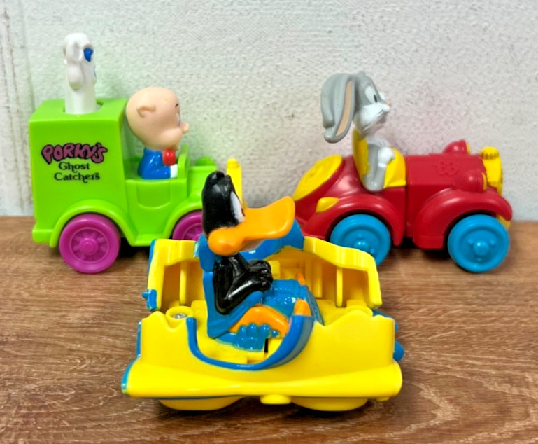 Lot of 3 Warner Brothers Looney Tunes Cars McDonald’s 1992