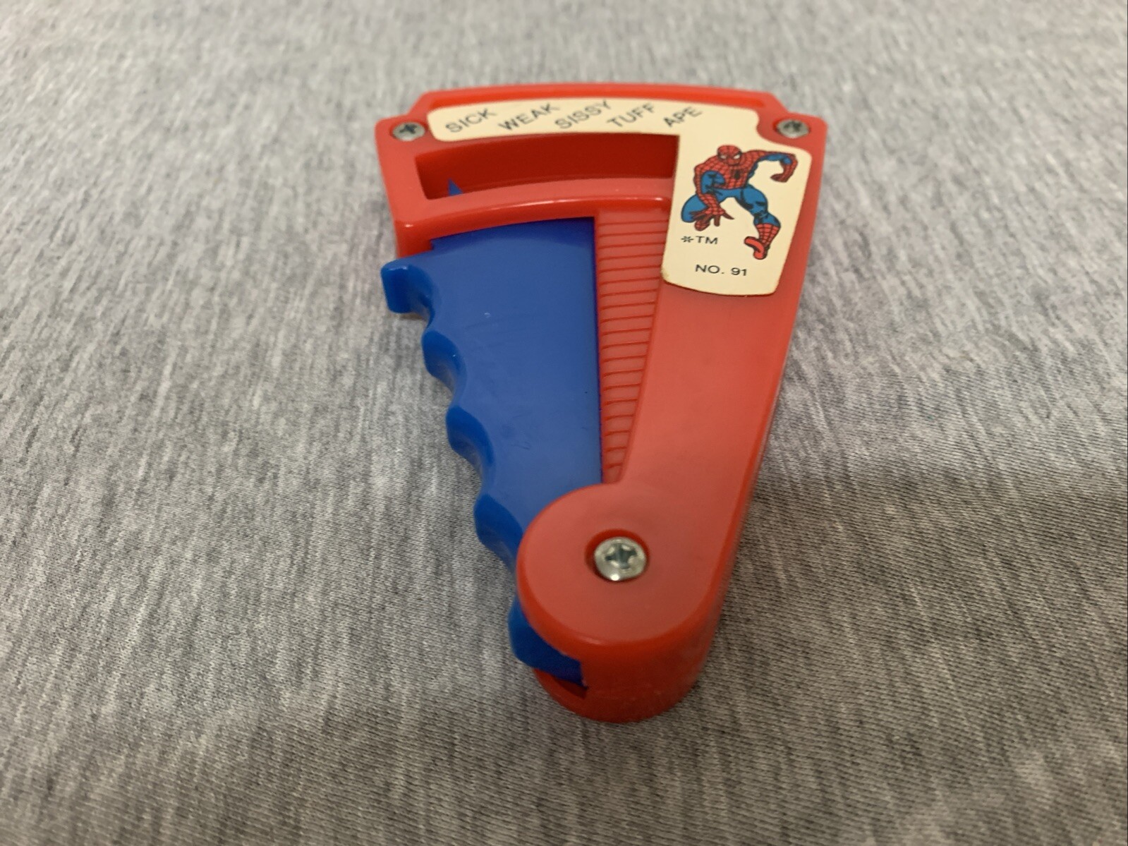 Vintage 1979 Kusan Amazing Spider-Man Muscle Meter Toy