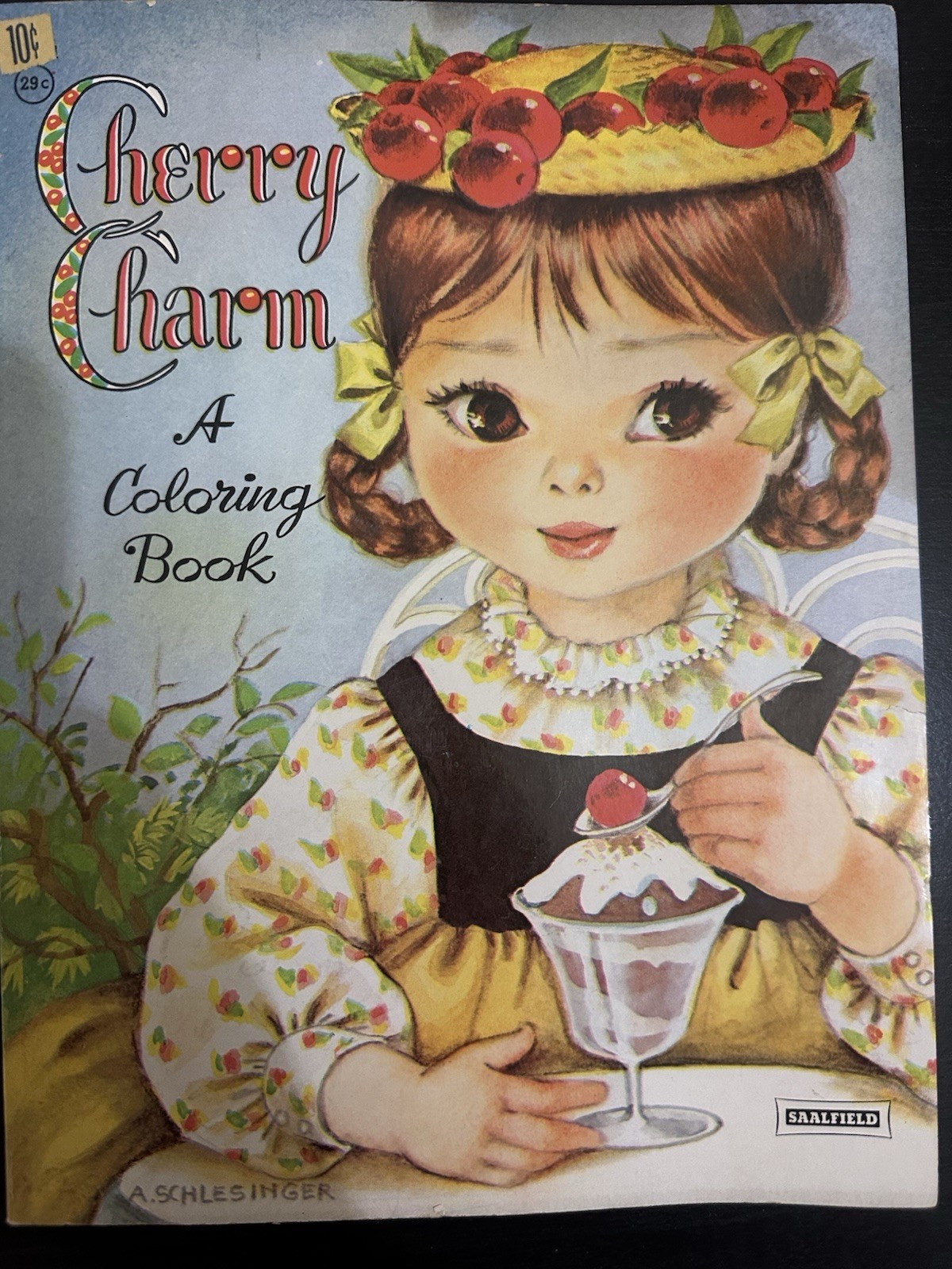 Vintage 1950s Saalfield “Cherry Charm” Coloring Book – Unused