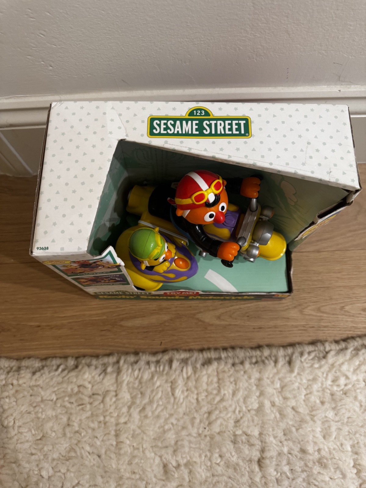 Vintage Fisher Price Sesame Street Revin’ Sounds Motorcycle Ernie Bert NIB