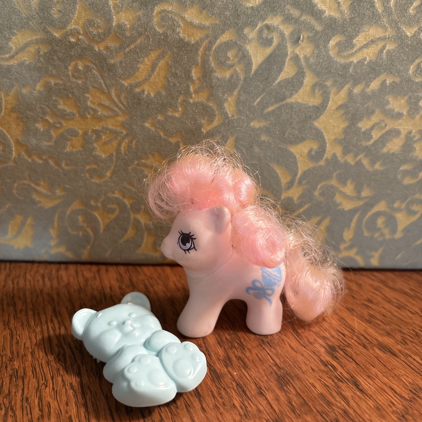 Vintage G1 My Little Pony – Teeny Tiny Baby Pony – Little Whiskers w/brush