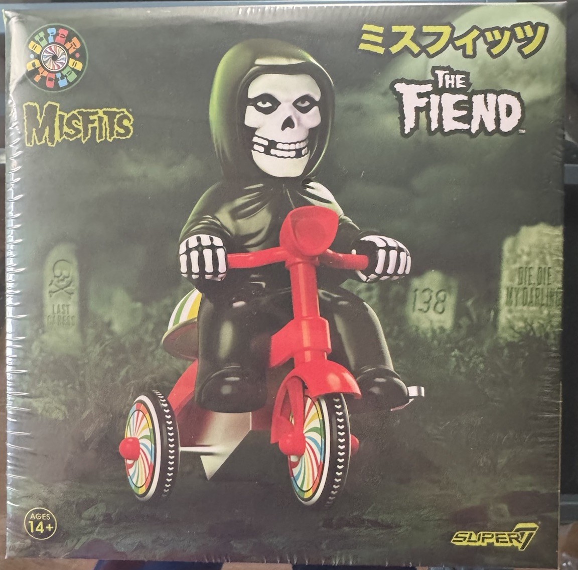 Misfits – Super7 – Misfits – Super Cycles – Fiend (Black with Red Trike) SEALED