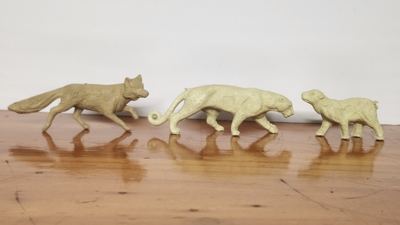 Marx Soft Plastic Wild Animals Lot, Cheetah, Wolf, And Other Animal