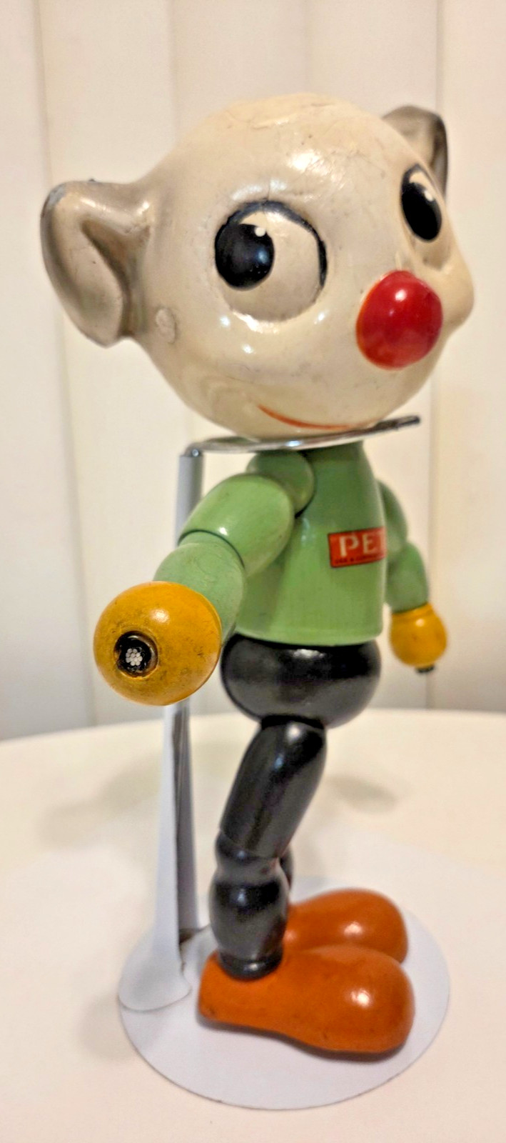 Late 1920s-1930s PETE The Pup Jointed Wooden Doll Cartoon Toy by J. L. Kallus