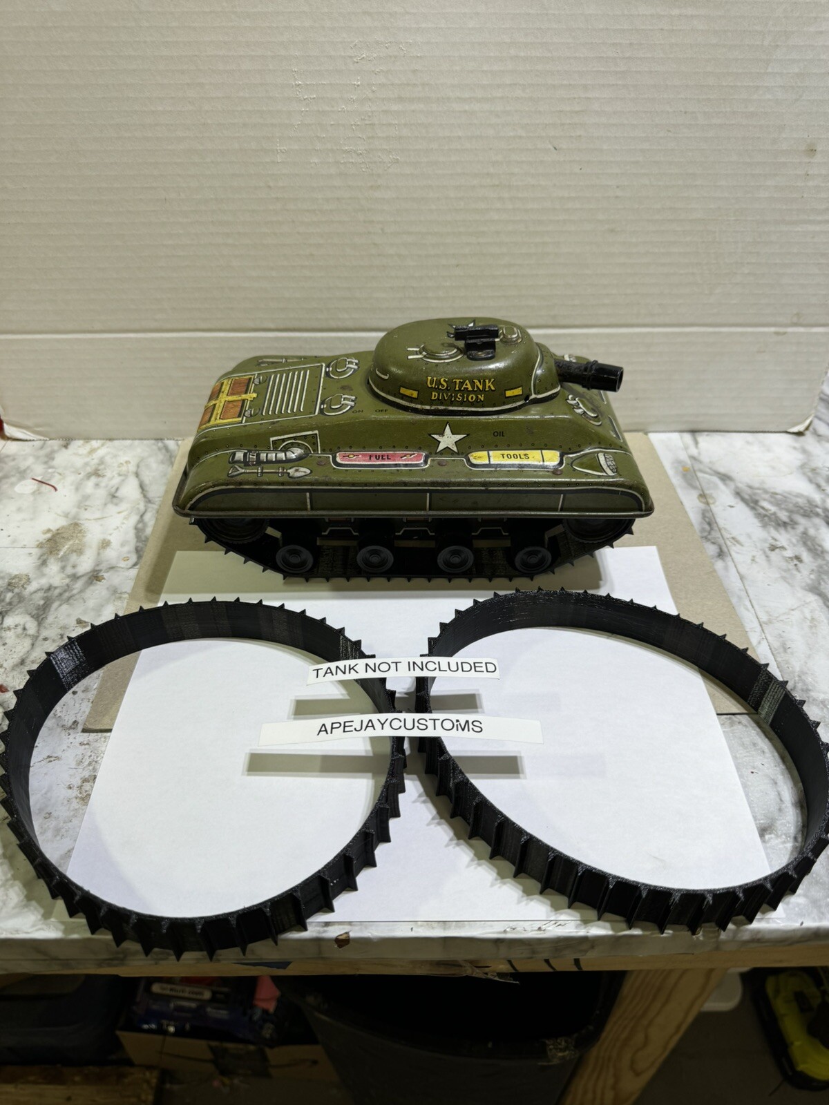 1 PAIR OF TRACKS TO FIT LARGE MARX Wind Up Tin Toy 392 #2