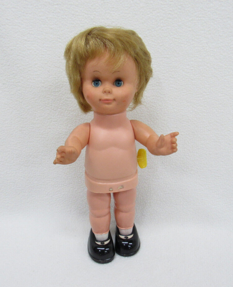 Vtg Walking Doll Kanto Japan Wind Up Toy