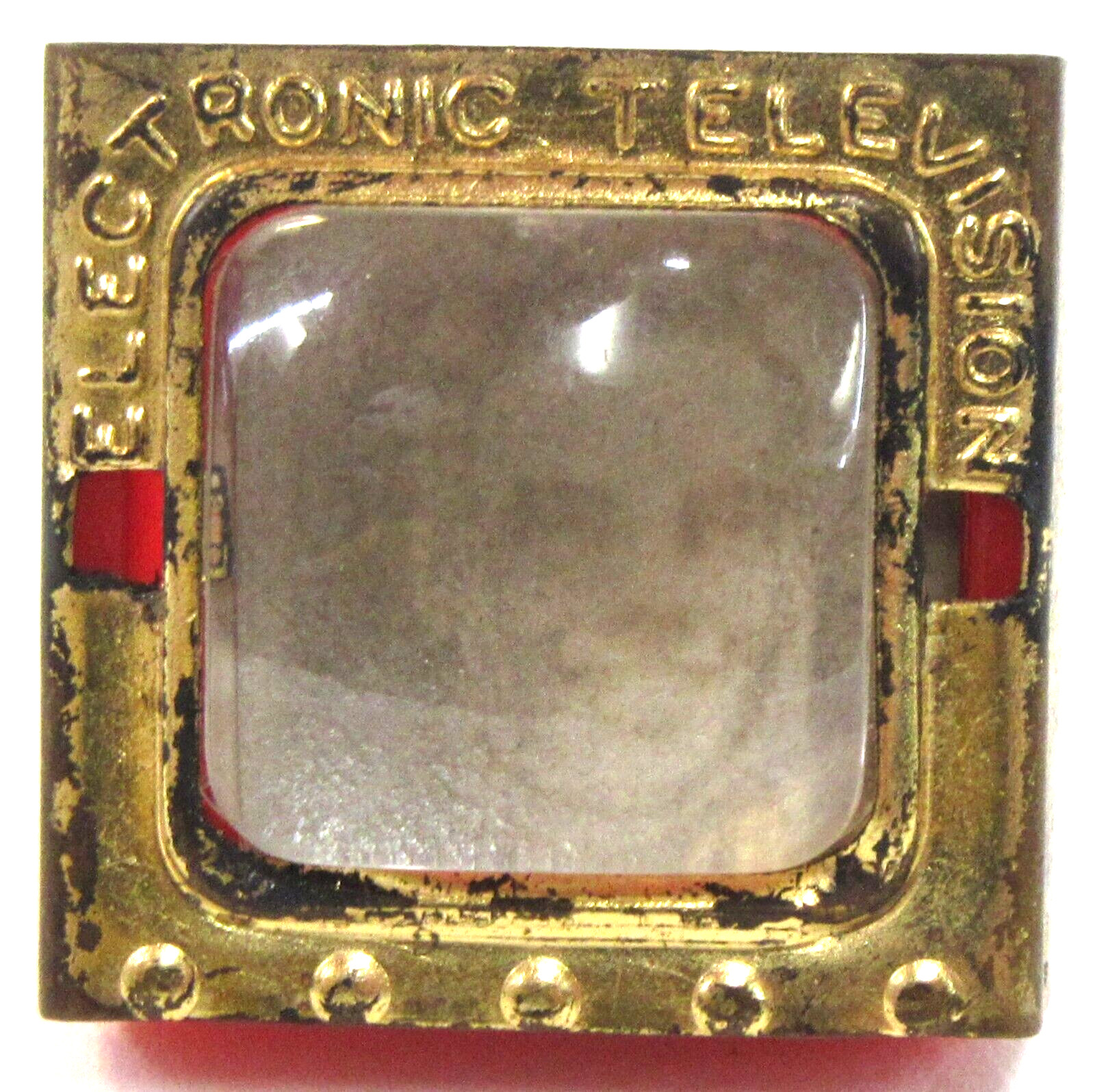 1949 SKY KING ELECTRONIC TELEVISION RING radio premium w/all the photos ^