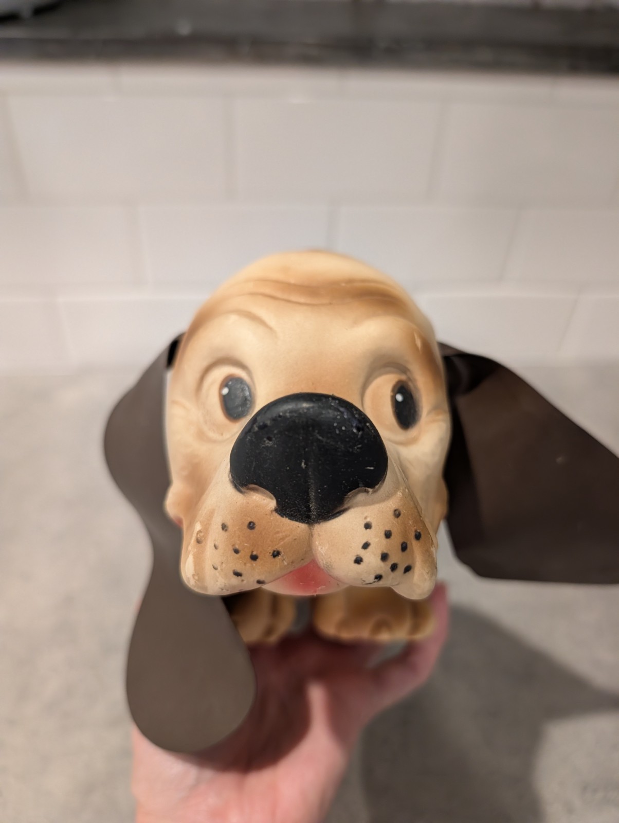 Rare 1966 Edward Mobley Co “Homer The Huggable Hound” 🐶 Rubber Toy Soft Squeaky
