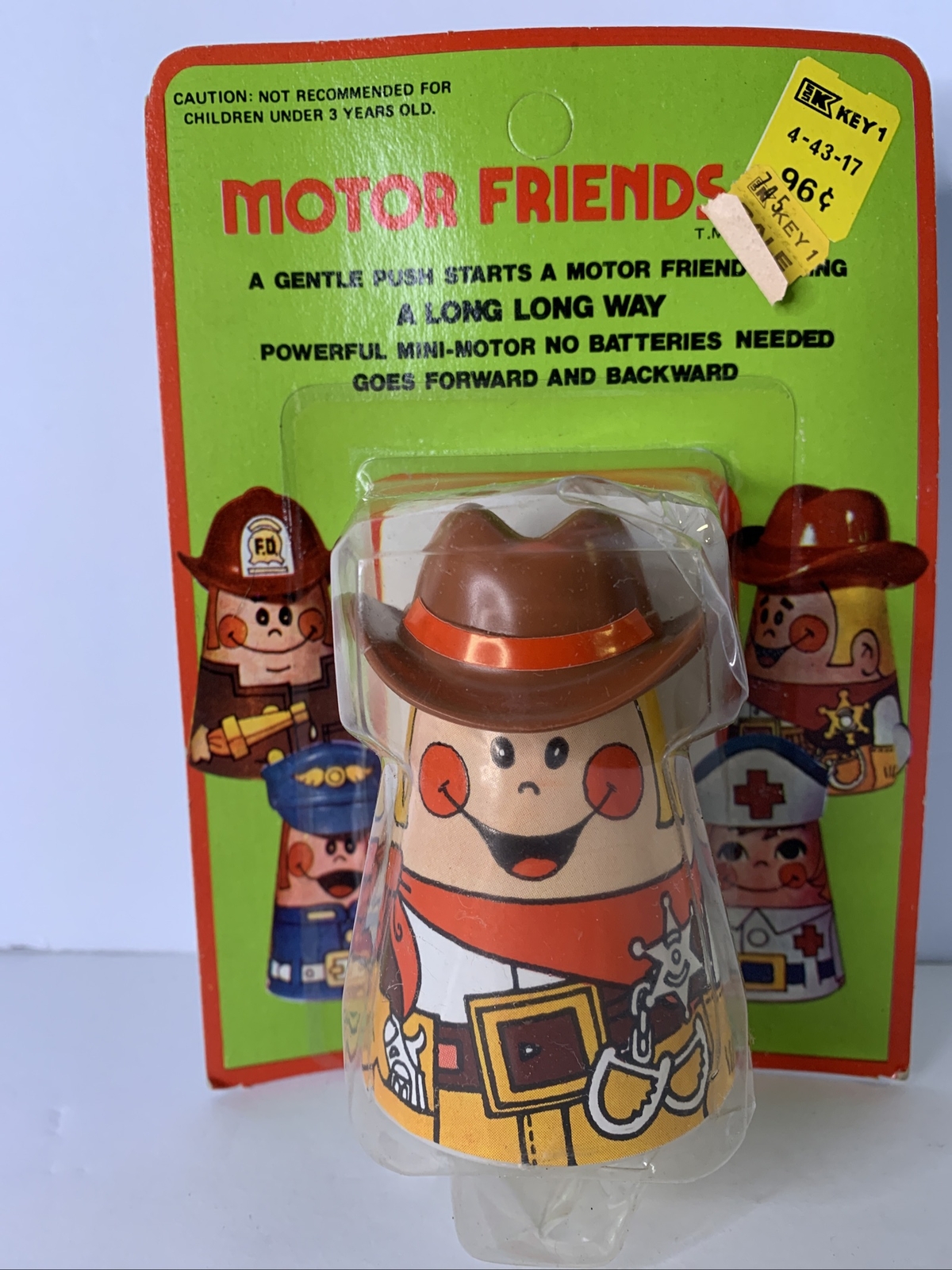 1974 Nasta Motor Friends Western Cowboy Friction Toy NEW SEALED PACKAGE Kresge