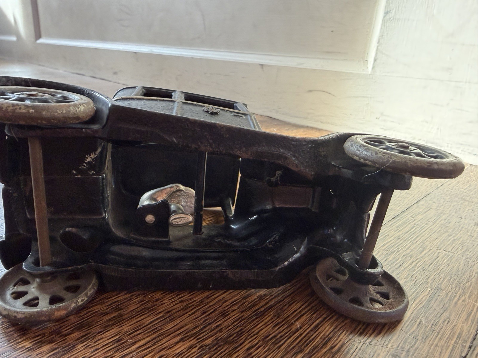 1920s Arcade Cast Iron Model T Ford Coupe Complete Vintage Toy Car with Driver