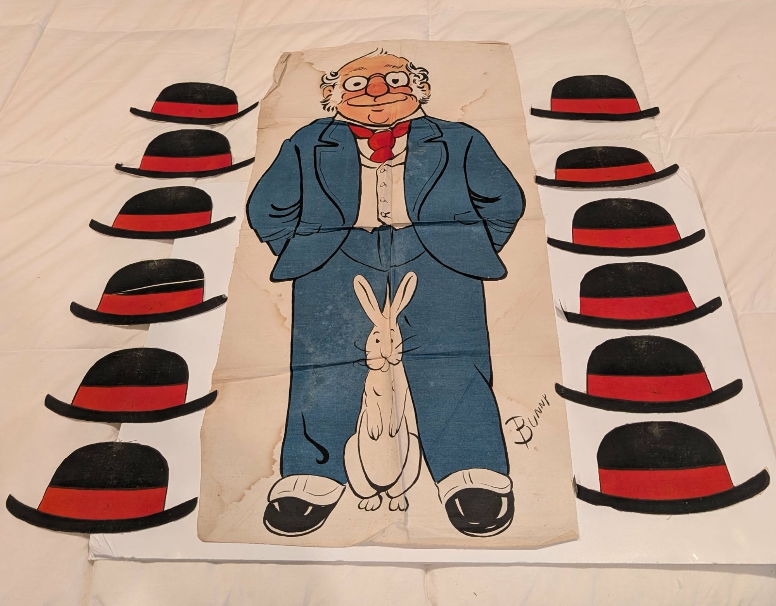 Rare Boxed 1902 Foxy Grandpa Hat Party Game – Large 14×27 – Selchow & Righter