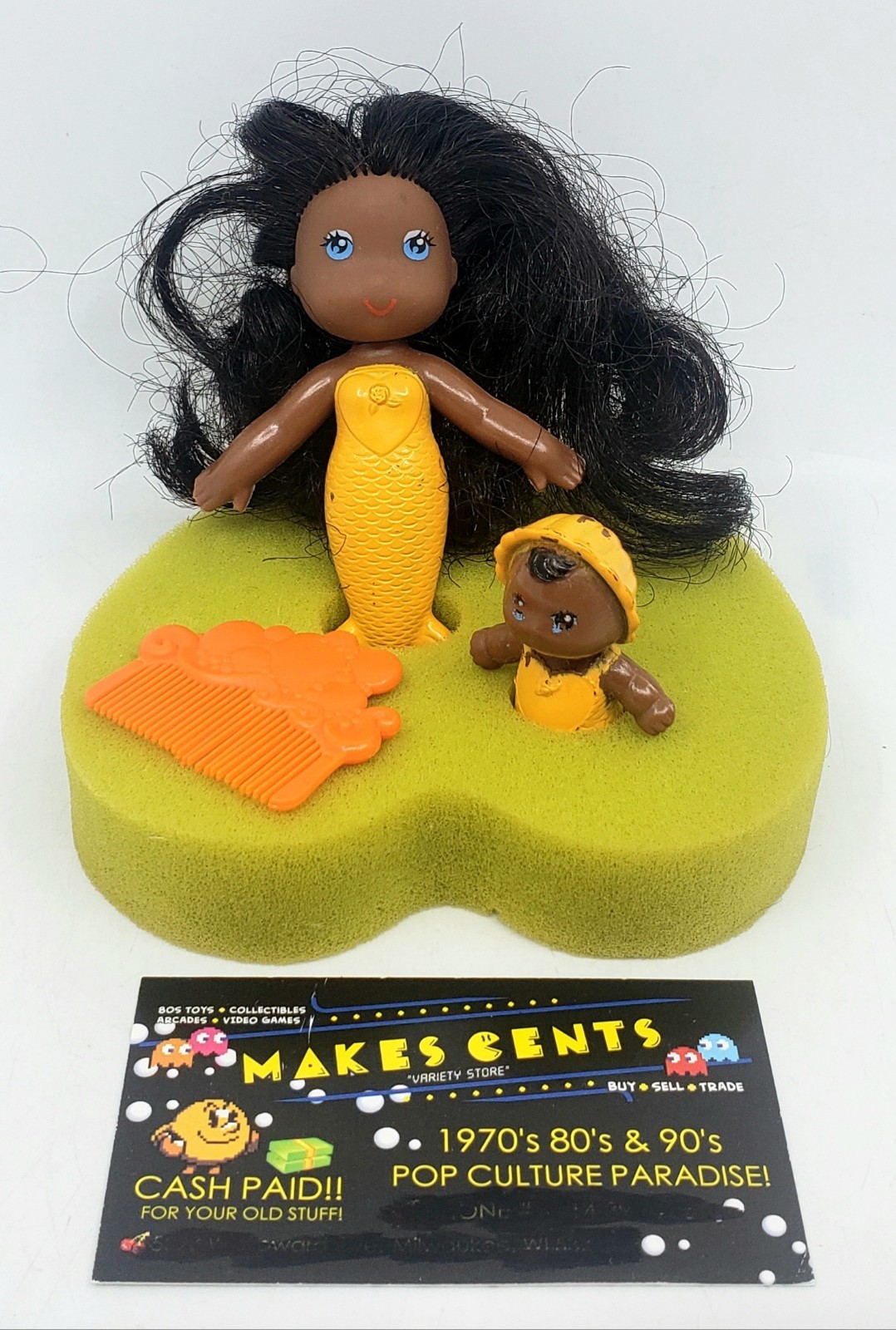 Vintage 1983 Kenner Sea Wees Mermaid Doll STORMY Black Hair – African American