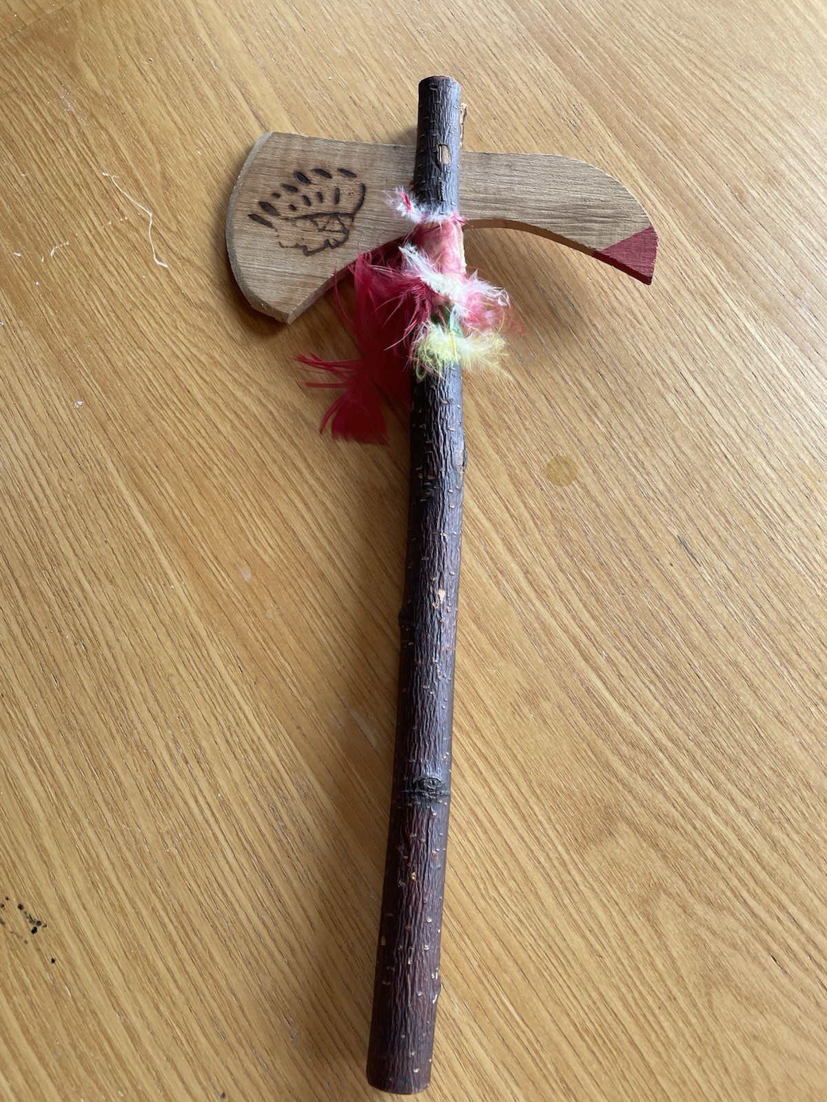 Vintage Novelty Wooden Indian Tomahawk Toy Souvenir 1970s Canadien Indian