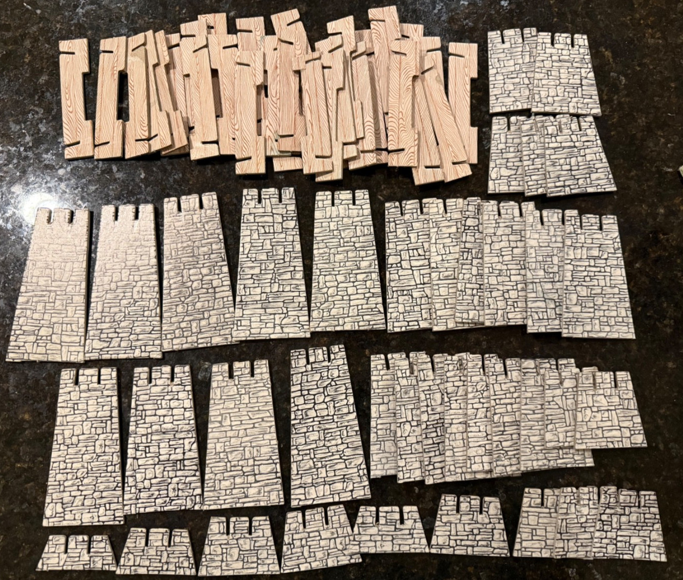 Vintage Cardboard Castle Lot, Maker Unknown