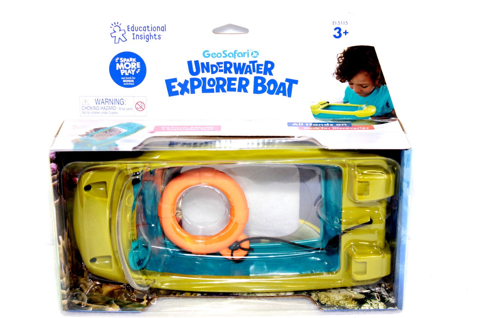 Geo Safari jr Underwater Explorer Boat With Clear Plastic Magnifier Bottom. NEW