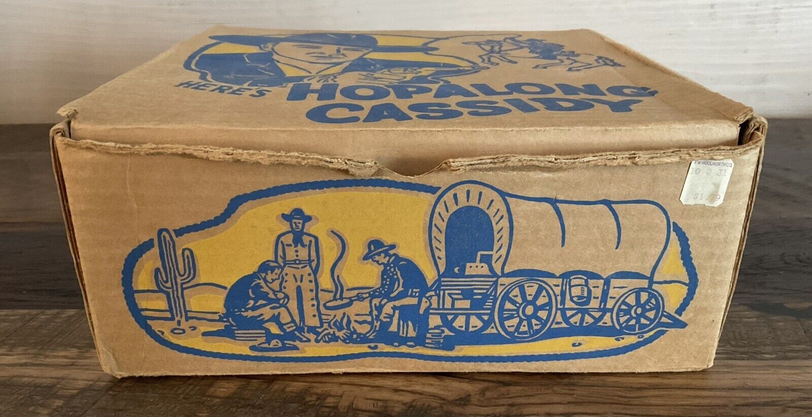 Vintage HOPALONG CASSIDY Chuck Wagon Set w/ Box 3pcs WS GEORGE Plate Bowl Cup