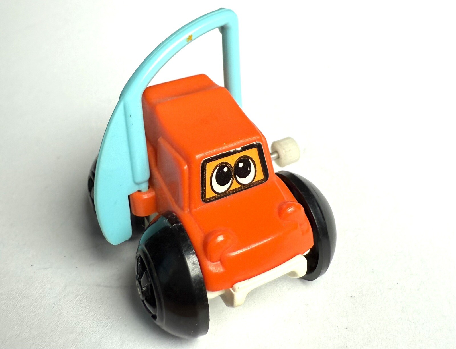 VTG 1978 TOMY FLIP FLOPPERS WIND UP TOY CAR WORKS SINGAPORE ORANGE