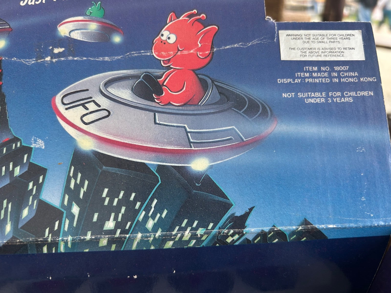 18 Vintage Attack Alien Russ Berrie Pull Back Wind Up UFO’s In Store Display