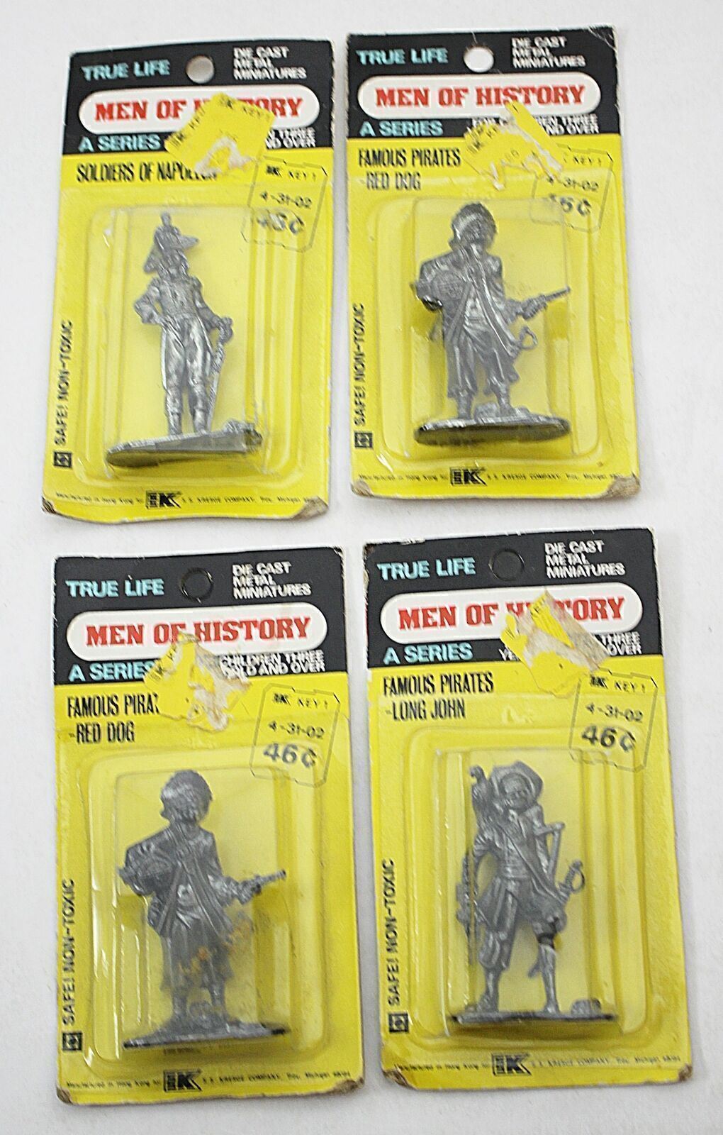 4 Vintage True Life ‘Men of History’ MOP 3 Pirates & 1 Napoleonic Soldier NICE