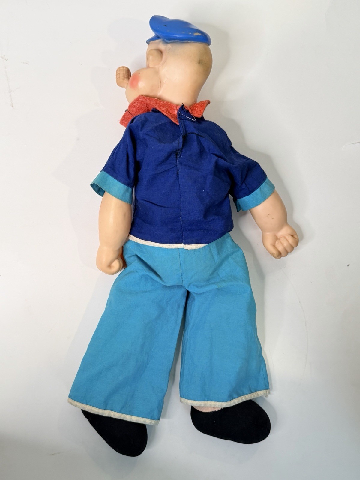 Vintage Gund Popeye The Sailor Man 21″ Plush Doll Vinyl Head Arms Toy #411 1958