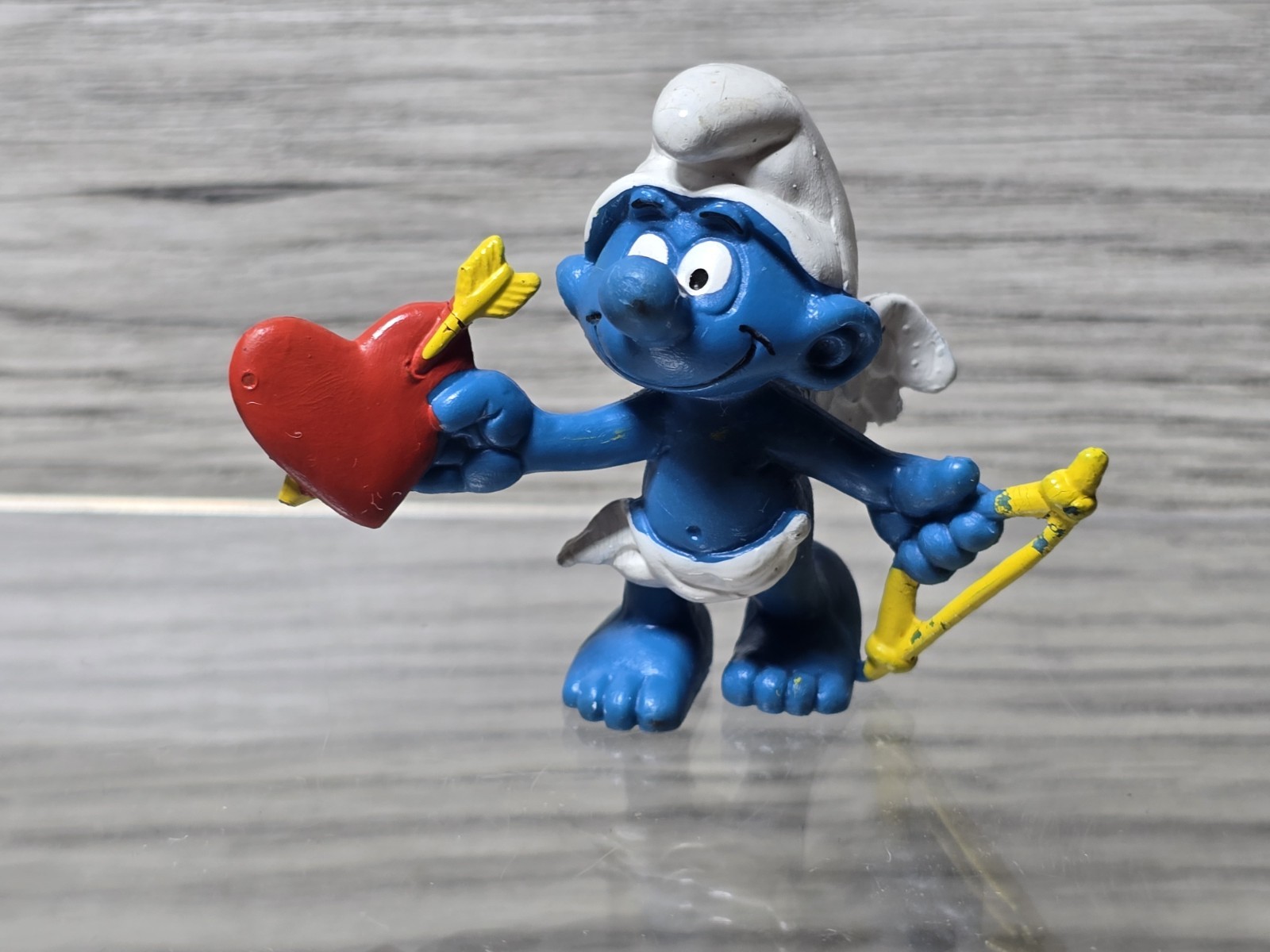 1981 Valentines Cupid Smurf PVC Figurine Schleich Peyo Portugal