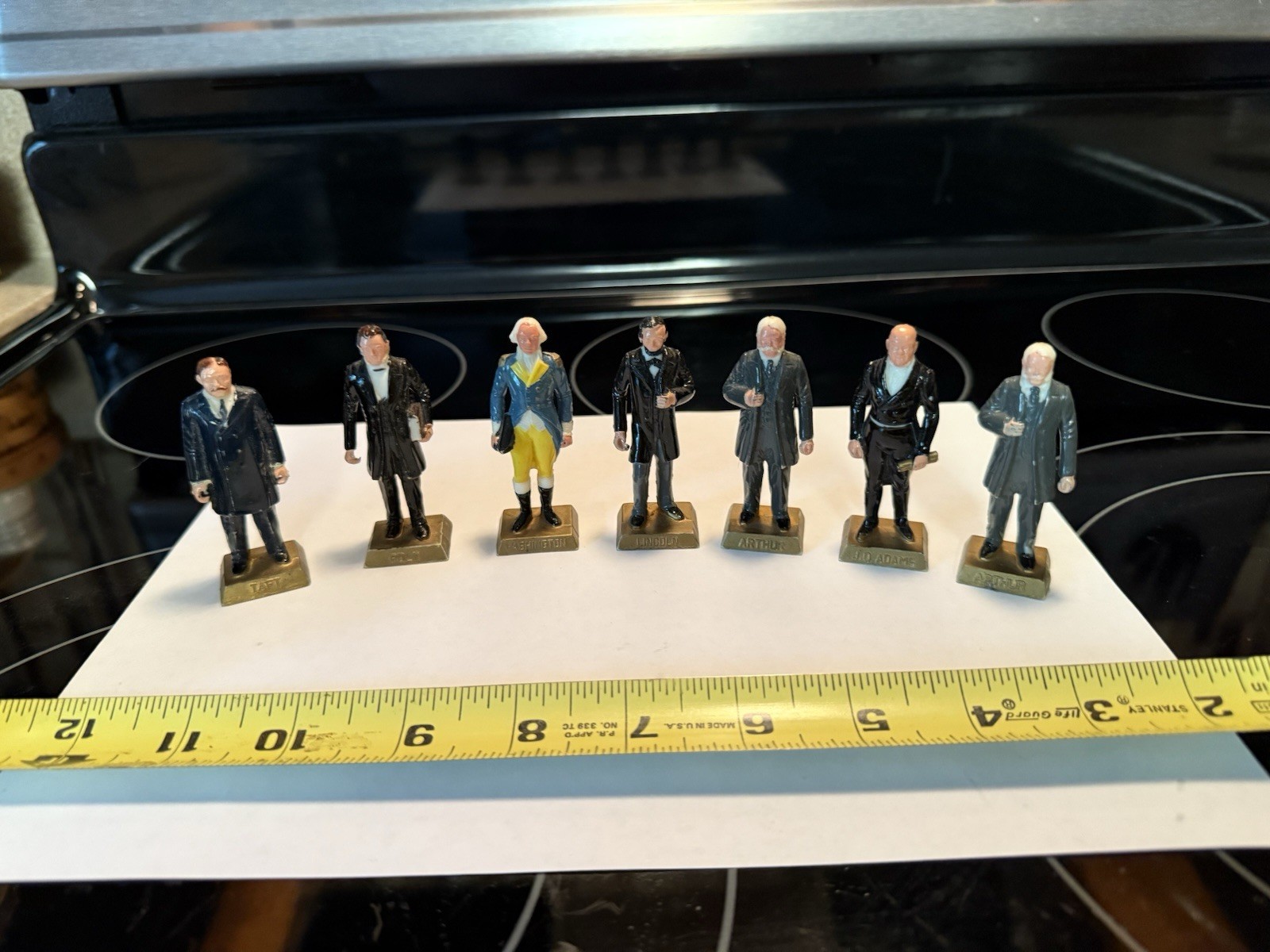Vintage Marx Toys US Presidents Plastic Lot Of 7 Lincoln Washington JQ Adams