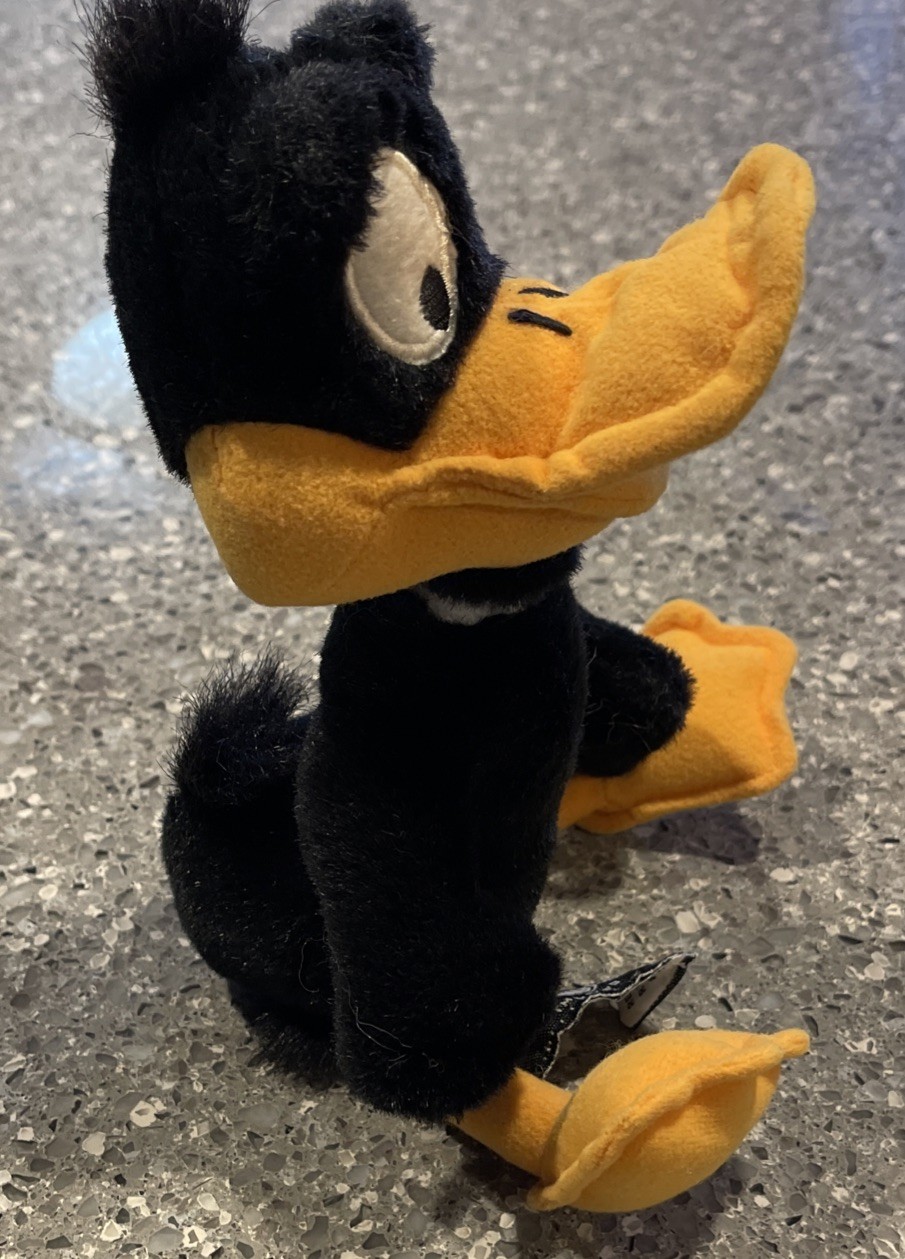 Vintage 1995 Warner Bros Daffy Duck Plush 12″ Plushie Stuffed Animals Rare