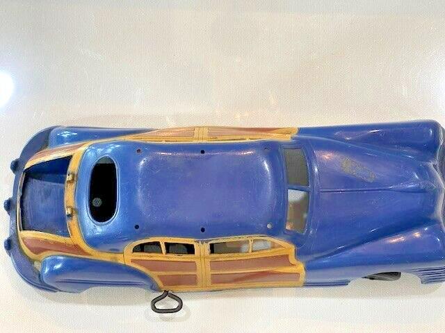 2533 – Vintage Woodie 1947 Chrysler Blue Town Country Wind Up! Works!