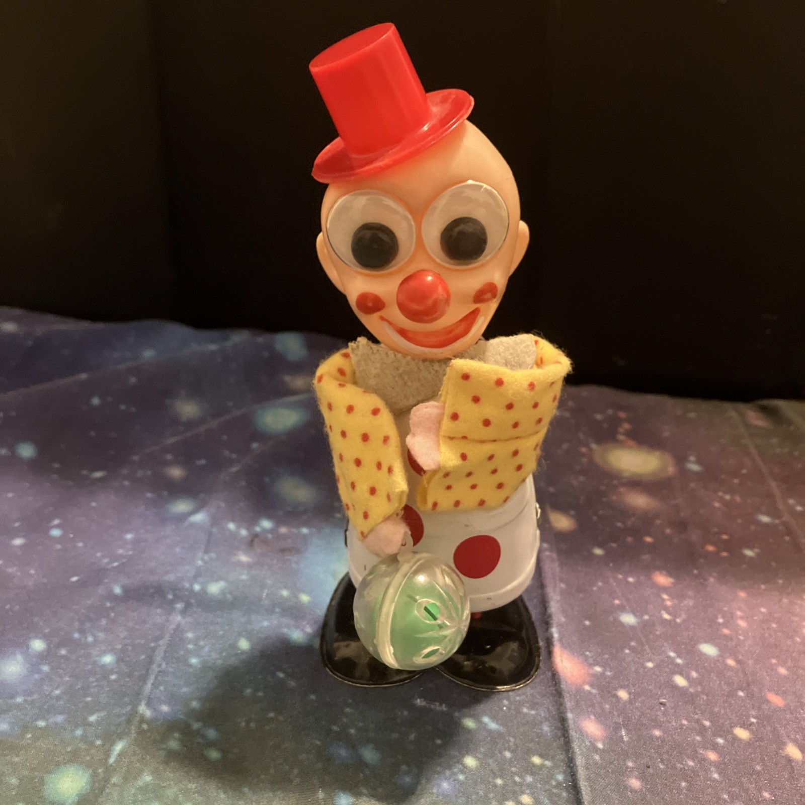 Vintage Tin Wind Up Clown Not Working