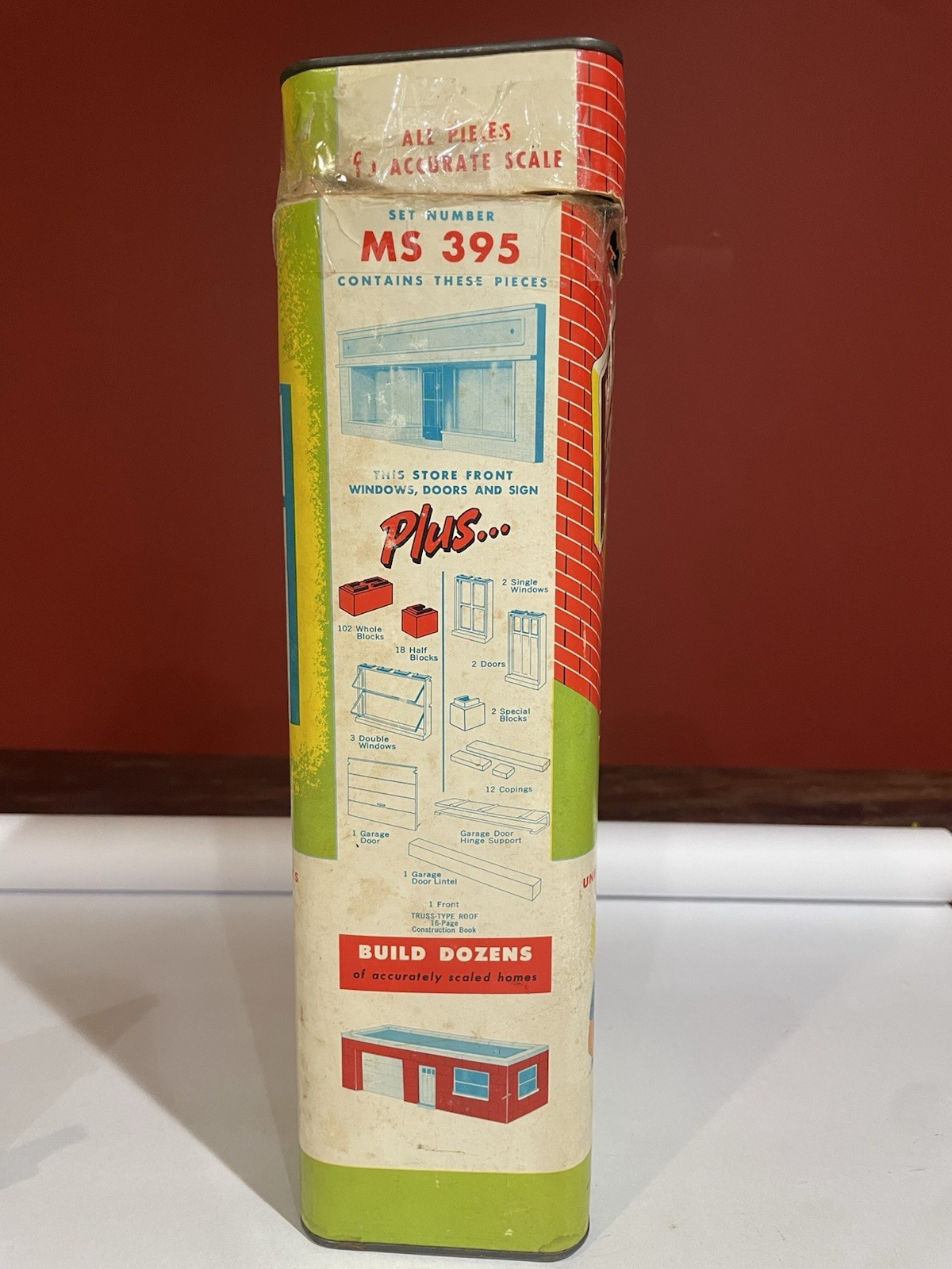 Vintage Gibbs Toy Main Street Bakery Shop MS395 Set w/ Instructions Worn Box