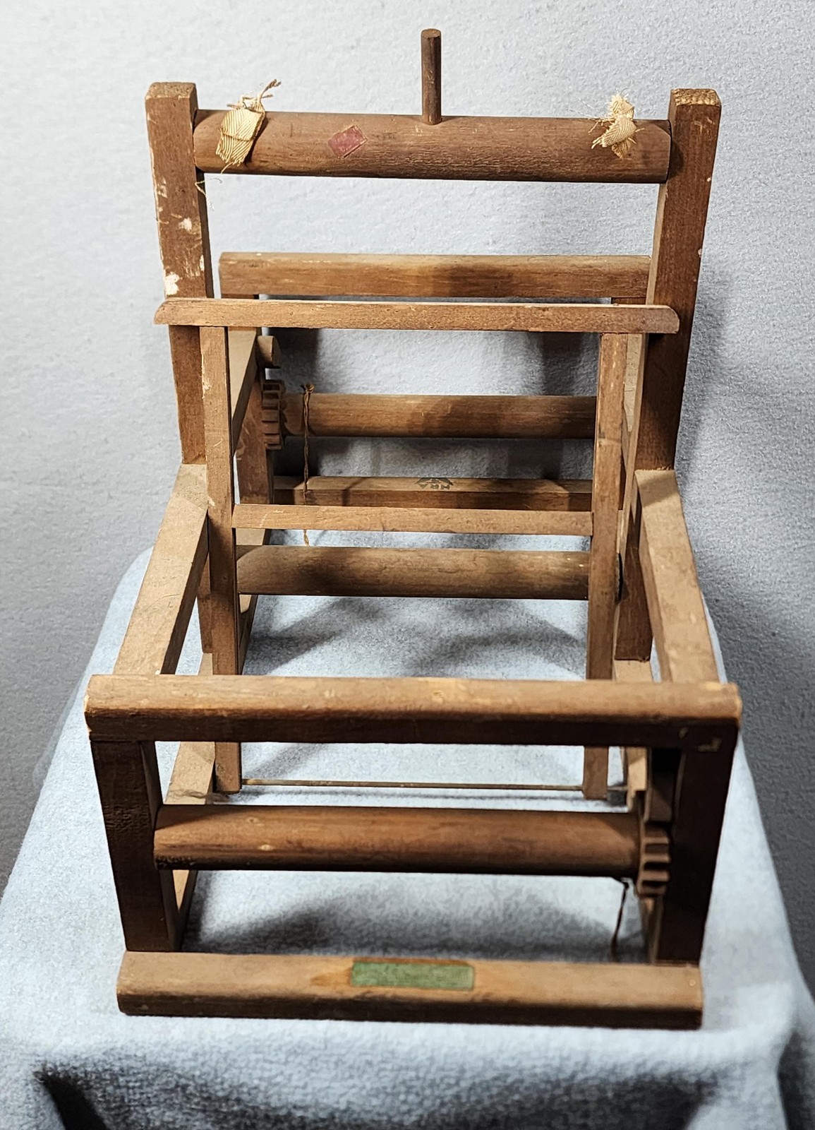Antique Ostlind Weaving Loom Wooden Tabletop Toy NRA Blue Eagle 1930s Made USA