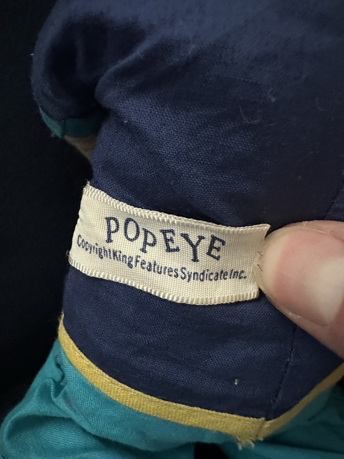 Vintage Popeye Doll Rubber Face Cloth Body Gund 1950’s Cartoon Collectible