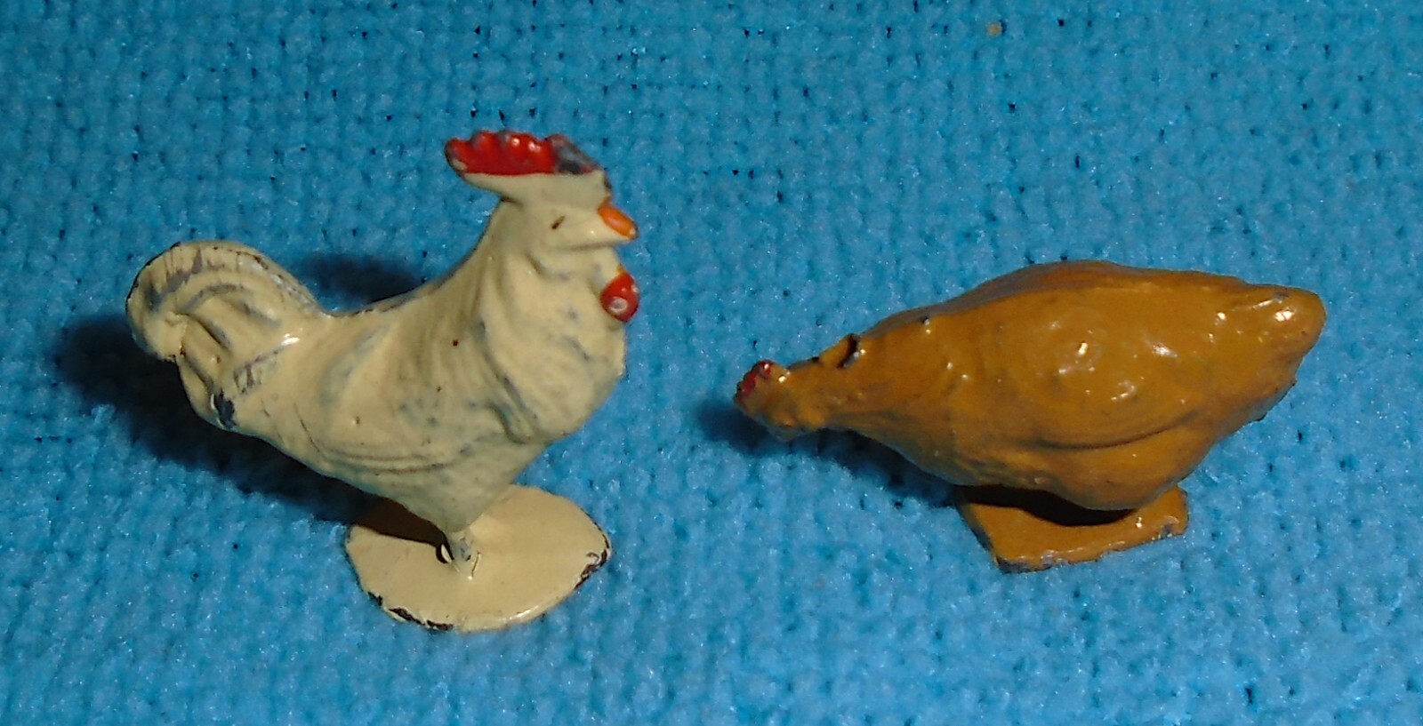 Vintage Lead Johillco (John Hill & Co) “Cockerel & Hen” Excellent Cond Free Ship
