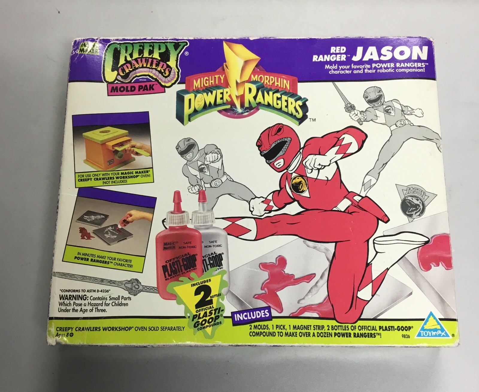 1994 Mighty Morphin Power Rangers Creepy Crawlers Five Against Evil Jason Red