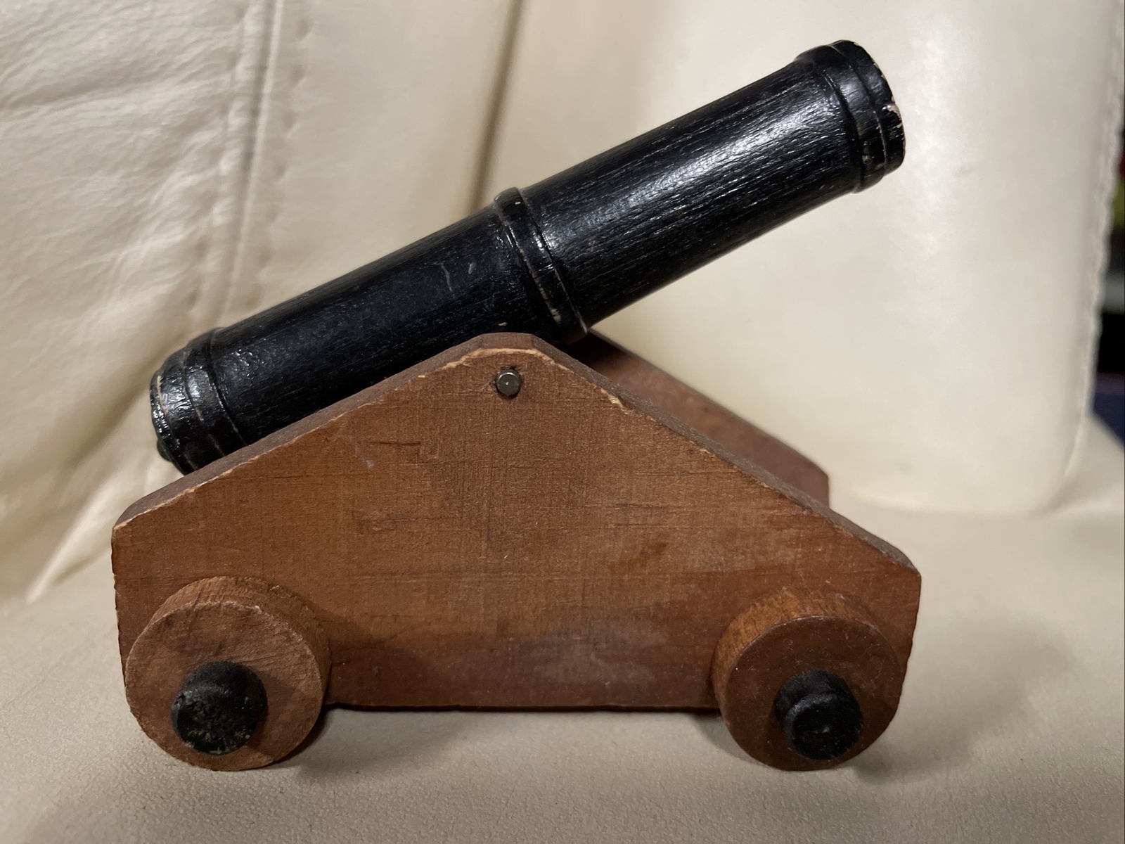 Turner Made Buckfield Maine Wooden Cannon On Wheels