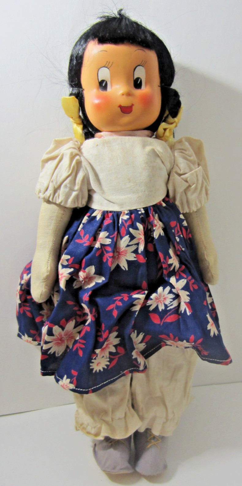 Antique 1930’s Little Lulu Gloria Goode Doll Jointed & Stuffed 14″ Orig Clothes