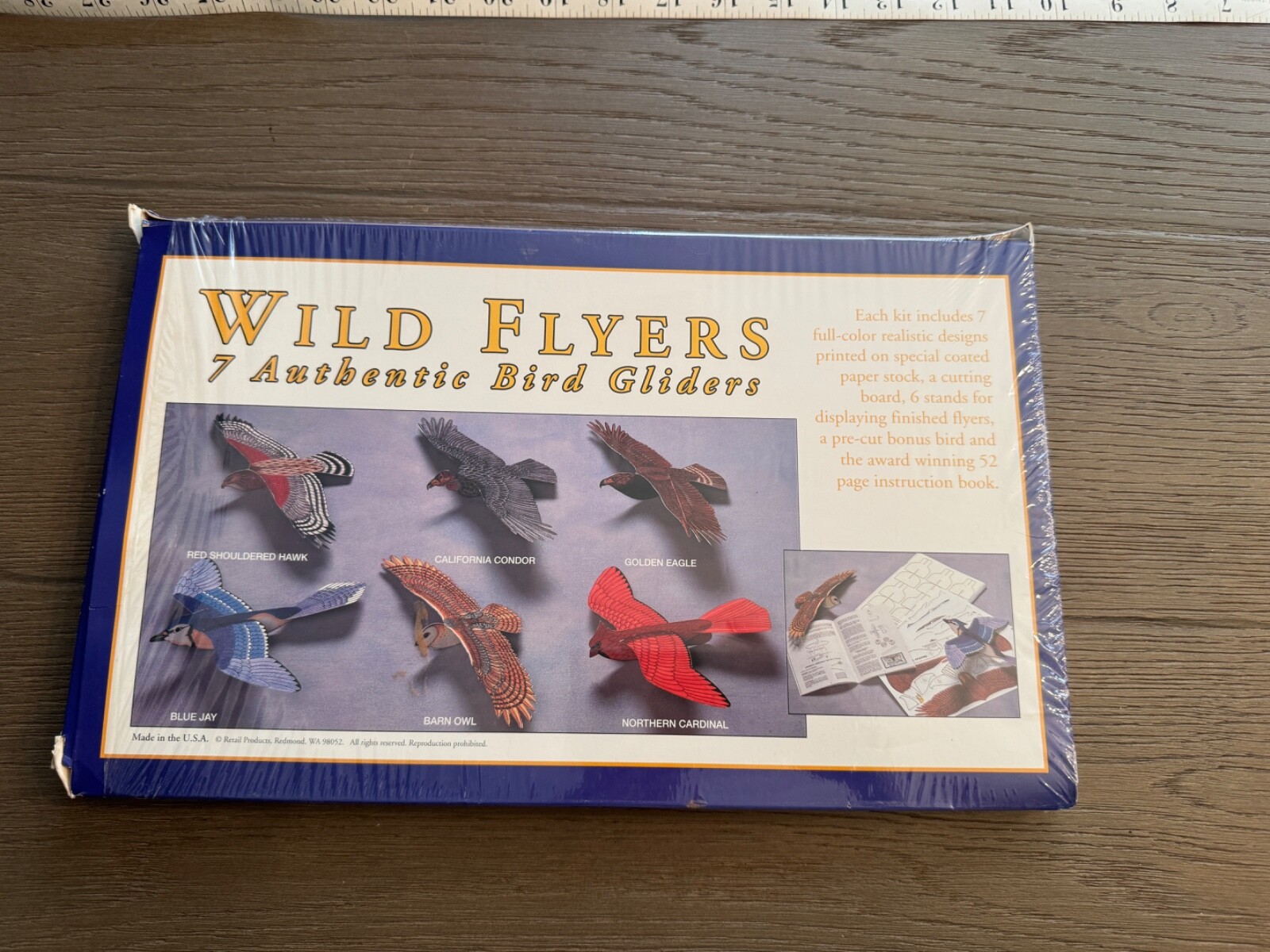 1993 Wild Flyers 7 Authentic Bird Gliders by Michael Vannozzi Cardinal Blue Jay