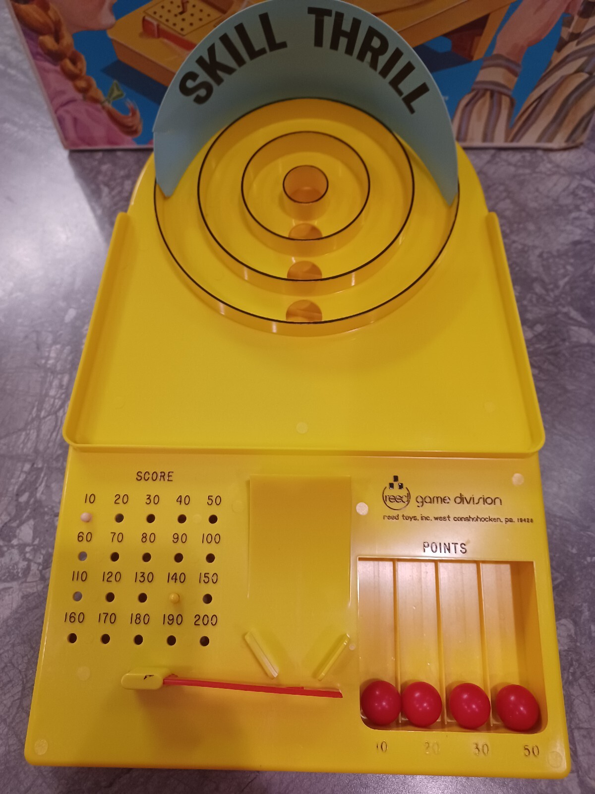 Vintage Skill Thrill Ski-Ball Game by Reed Toys- 100% Complete-No Online History