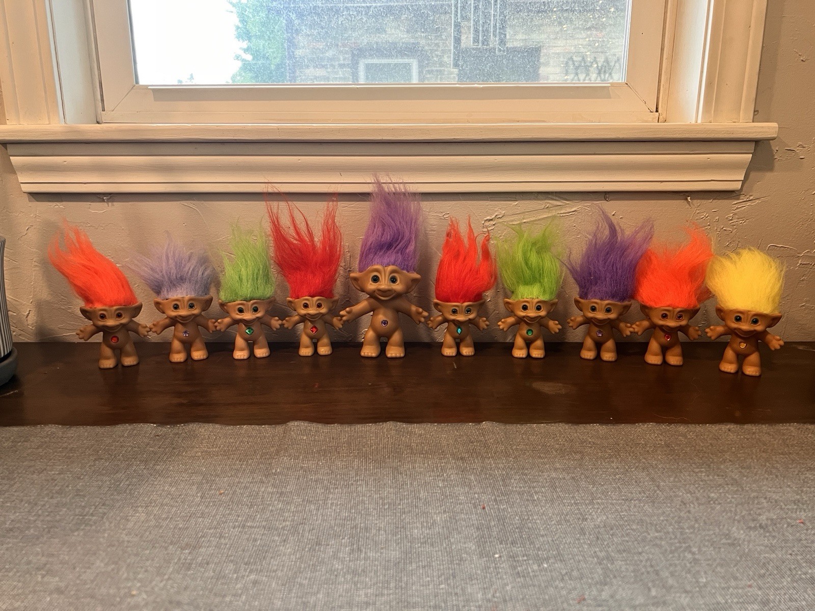 Vintage Gem Belly Treasure Trolls Ace Novelty Co Lot Of 10