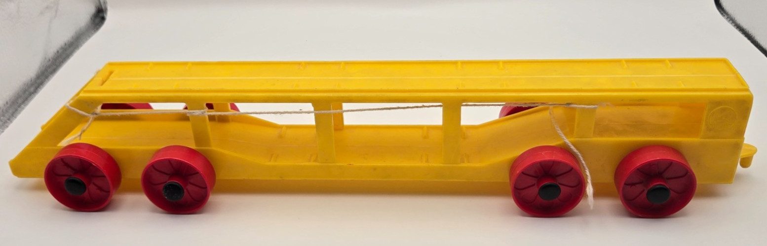 Vintage Kusan Truck Cab & Car Trailer – Plastic Toy